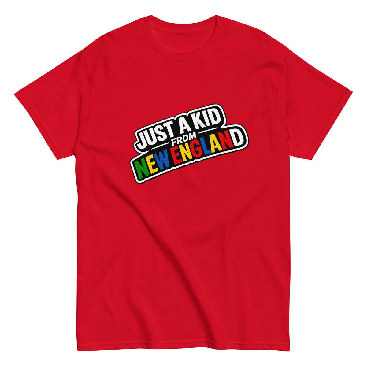 Only In Boston™ - Just a Kid From New England - Baseball Red