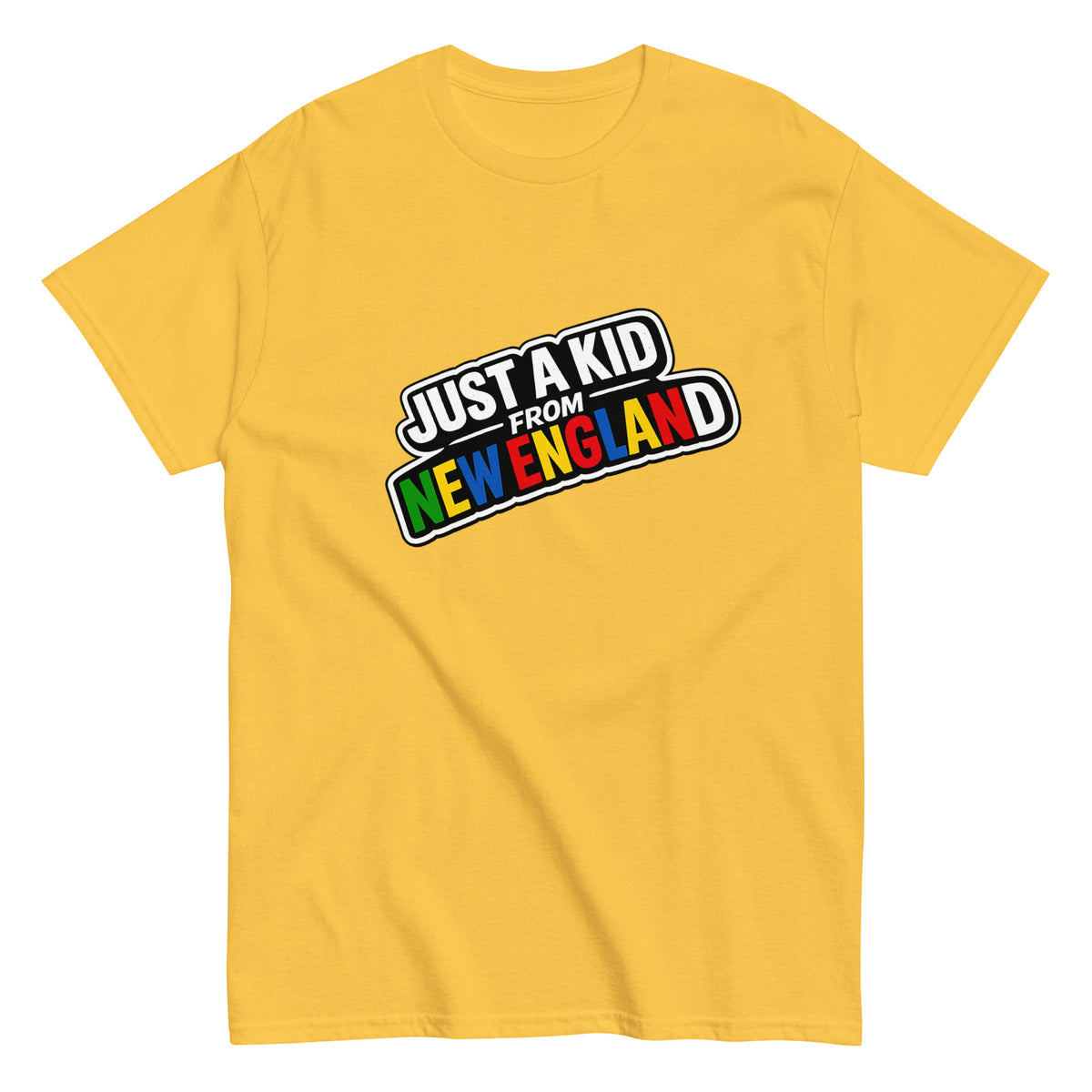 Only In Boston™ - Just a Kid From New England - Marathon Yellow