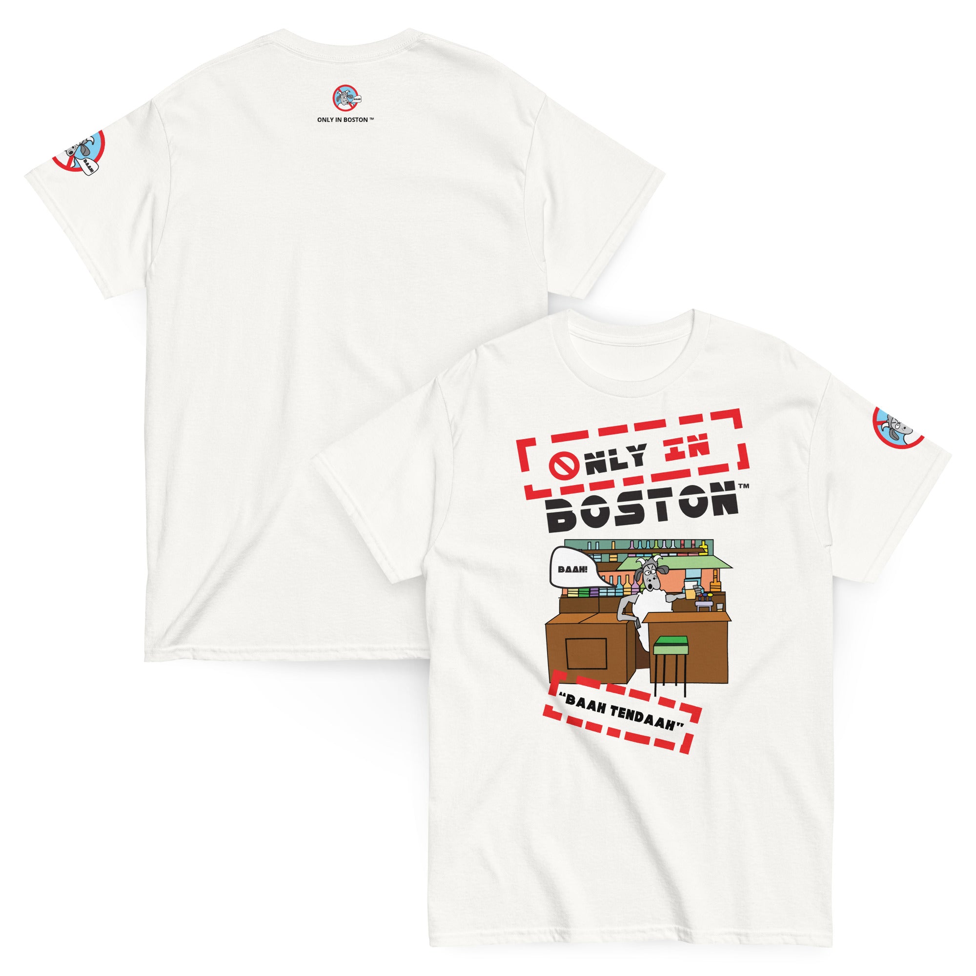 Only In Boston™ | Baah Tendah T-Shirt | White