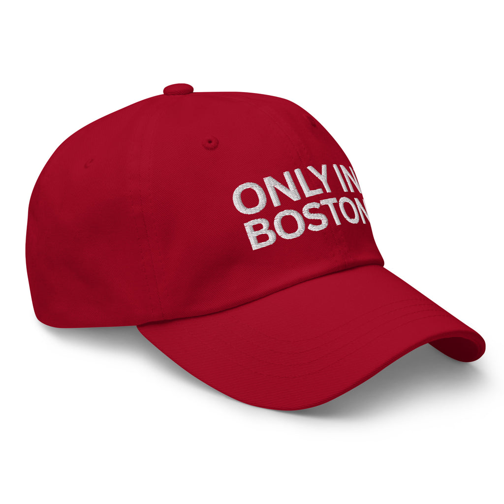 Only In Boston - City Life - Dad Hat - Baseball Red