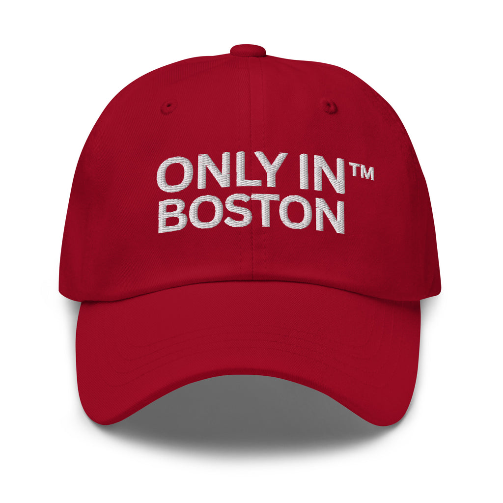 Only In Boston - City Life - Dad Hat - Baseball Red