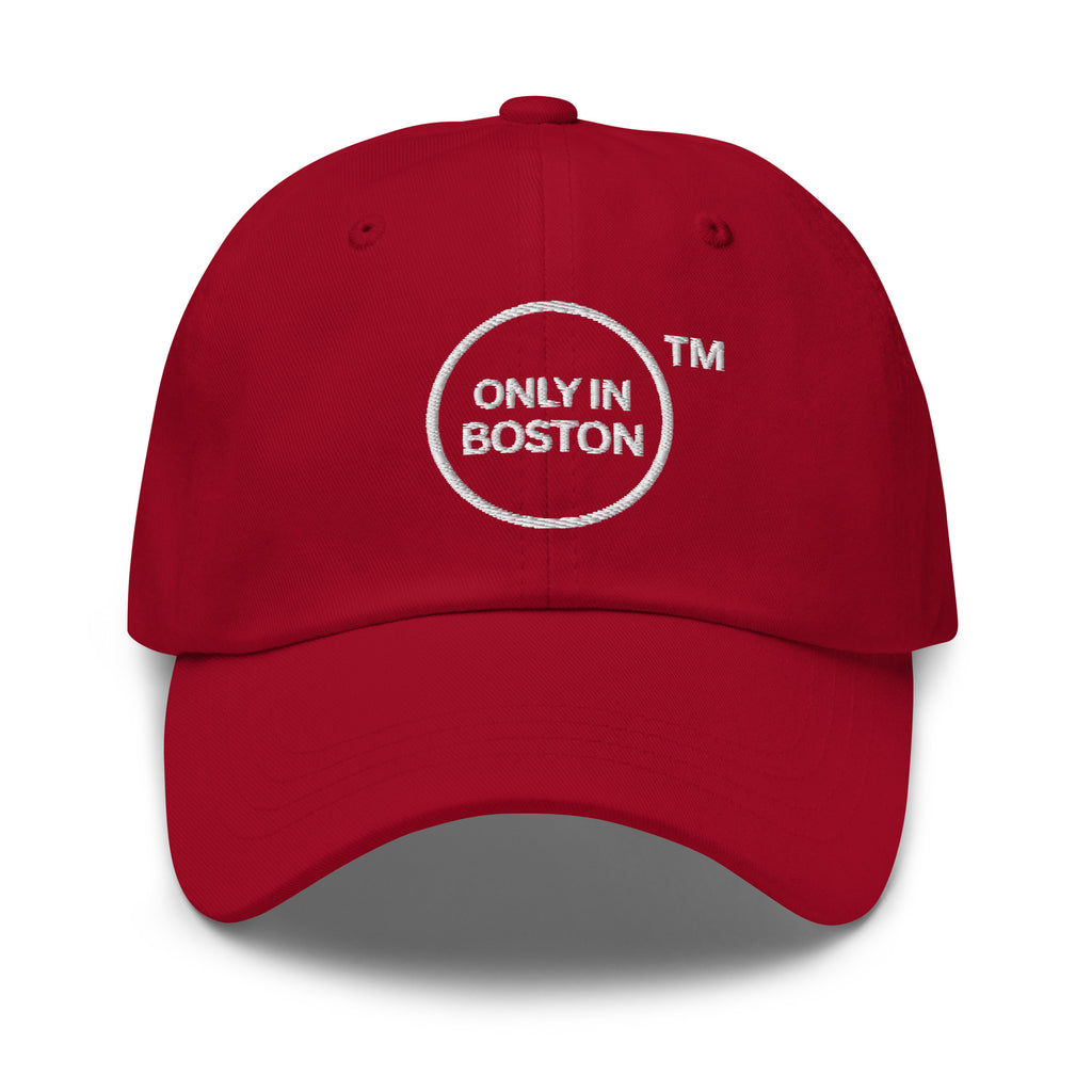 Only In Boston - Full Circle - Dad Hat - Baseball Red