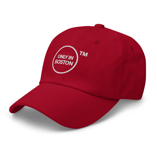 Only In Boston - Full Circle - Dad Hat - Baseball Red