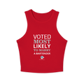 Only In Boston™ | Voted Most Likely to Marry a Bartender | Ribbed Tank | Baseball Red