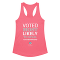 Only In Boston™ | Voted Most Likely to Steal Your Boyfriend | Tank Top | Pink