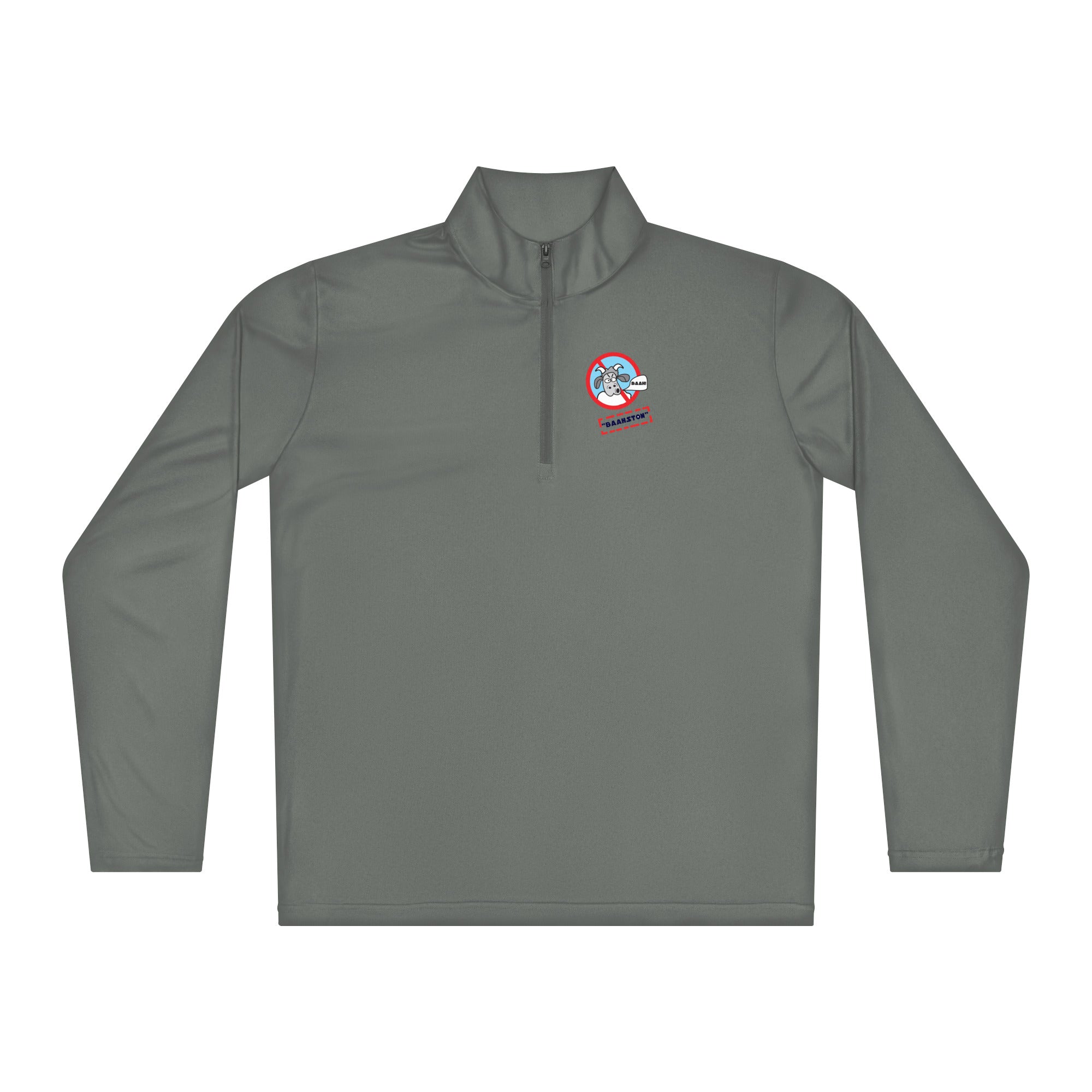 Only In Boston™ | Baah | Quarter Zip Pull Over | Comm Ave Grey