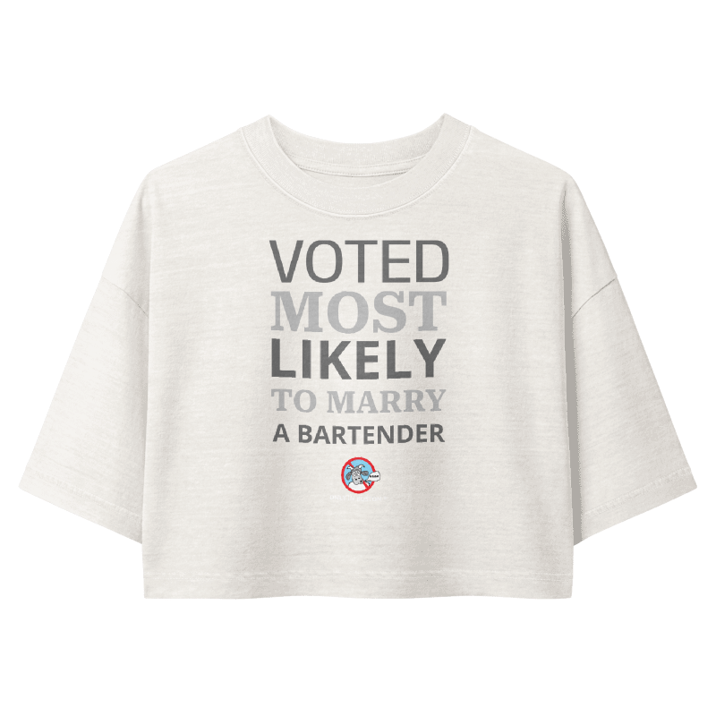 Only In Boston™ | Voted Most Likely to Marry a Bartender | Crop Top | Newbury Natural